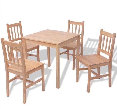 Five-Piece Pine Wood Dining Set 242958 - Dining Set - Main image