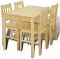 Jídelní set Dřevěný jídelní stůl se 4 židlemi v přírodním odstínu 241220 - Jídelní set