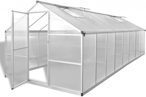 Aluminium Greenhouse 481 x 250 x 195cm 23.44m3 - Greenhouse - Main image