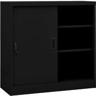 SHUMEE with sliding door black 90 × 40 × 90 cm - Office Drawer