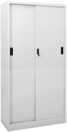 SHUMEE with sliding door light grey 90 × 40 × 180 cm - Office Drawer