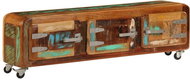 SHUMEE 120 × 30 × 37 cm masivní recyklované dřevo - TV stolek