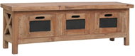 SHUMEE se 3 zásuvkami 120 × 30 × 40 cm masivní mahagon - TV stolek