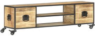 SHUMEE 130 × 30 × 39 cm masivní mangovníkové dřevo - TV stolek