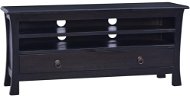 SHUMEE svetlokávovo-čierny 100 × 30 × 45 cm masívny mahagón - TV stolík