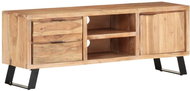 SHUMEE 120 × 30 × 42 cm masivní akáciové dřevo živé hrany - TV stolek