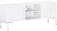 SHUMEE bílý 115 × 30 × 46 cm masivní mangovníkové dřevo - TV stolek