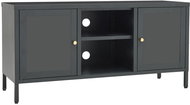 SHUMEE antracitový 105 × 35 × 52 cm ocel a sklo - TV stolek
