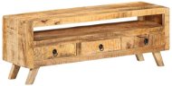 SHUMEE 110 × 30 × 40 cm masivní mangovníkové dřevo - TV stolek
