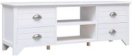 SHUMEE biely 108 × 30 × 40 cm masívne drevo paulovnia - TV stolík