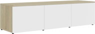 SHUMEE bílý a dub sonoma 120 × 34 × 30 cm  - TV stolek