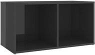 SHUMEE šedý s vysokým leskem 72 × 35 × 36,5 cm  - TV stolek
