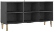 SHUMEE masivní dřevěné nohy šedý 103,5 × 30 × 50 cm - TV stolek