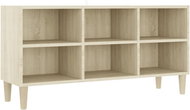 SHUMEE masivní dřevěné nohy dub sonoma 103,5 × 30 × 50 cm - TV stolek