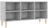SHUMEE masivní dřevěné nohy betonově šedý 103,5 × 30 × 50 cm - TV stolek