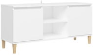 SHUMEE s masívnymi drevenými nohami biely 103,5 × 35 × 50 cm - TV stolík