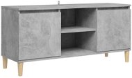 SHUMEE masívne drevené nohy betónovosivý 103,5 × 35 × 50 cm - TV stolík