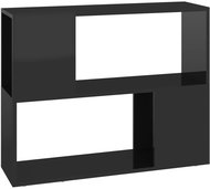 SHUMEE černý s vysokým leskem 80 × 24 × 63 cm  - TV stolek