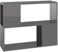 SHUMEE šedý s vysokým leskem 80 × 24 × 63 cm  - TV stolek
