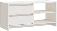 SHUMEE biely 80 × 31 × 39 cm masívne borové drevo - TV stolík