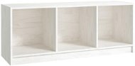 SHUMEE biely 104 × 33 × 41 cm masívne borovicové drevo - TV stolík