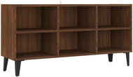 SHUMEE s kovovými nohami hnědý dub 103,5 × 30 × 50 cm - TV stolek