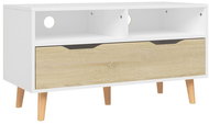 SHUMEE bílý a sonoma dub 90 × 40 × 48,5 cm  - TV stolek