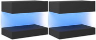SHUMEE s LED osvětlením 2 ks šedé 60 × 35 cm - TV stolek
