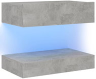 SHUMEE s LED osvětlením betonově šedý 60 × 35 cm  - TV stolek