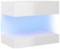 SHUMEE s LED osvětlením bílý s vysokým leskem 60 × 35 cm  - TV stolek
