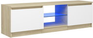 SHUMEE s LED osvětlením bílý dub sonoma 120 × 30 × 35,5 cm - TV stolek