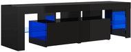 SHUMEE s LED osvětlením černý s vysokým leskem 140 × 35 × 40 cm  - TV stolek