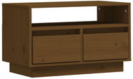 SHUMEE medově hnědý 60 × 35 × 37 cm masivní borové dřevo - TV stolek