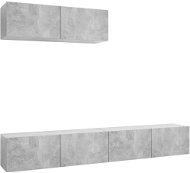 Obývací stěna SHUMEE 3 ks betonově šedá, 3079123 - Obývací stěna