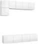 Obývací stěna SHUMEE 5 ks bílá s vysokým leskem, 3079323 - Obývací stěna