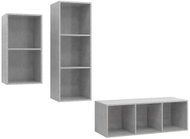 SHUMEE nástěnná 3 ks betonově šedá, 3079632 - Obývací stěna