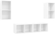 SHUMEE nástěnná 4 ks bílá s vysokým leskem, 3079877 - Obývací stěna