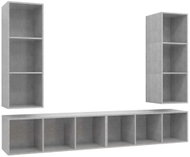 SHUMEE nástěnná 4 ks betonově šedá, 3079884 - Obývací stěna