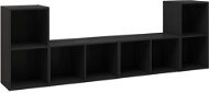 SHUMEE 4 ks černá, 72 × 35 × 36,5 cm - Obývací stěna