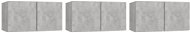 SHUMEE závěsná 3 ks betonově šedá, 60 × 30 × 30 cm - Obývací stěna