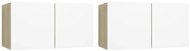 SHUMEE závěsná 2 ks bílá a dub sonoma, 60 × 30 × 30 cm - Obývací stěna