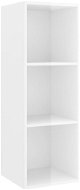 SHUMEE nástěnná bílá vysoký lesk 37 × 37 × 107 cm - Obývací stěna