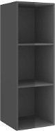 SHUMEE nástěnná šedá, vysoký lesk 37 × 37 × 107 cm - Obývací stěna