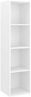 Obývací stěna SHUMEE nástěnná bílá 37 × 37 × 142,5 cm - Obývací stěna