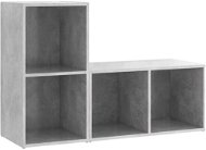 SHUMEE 2 ks betónovo sivá, 72 × 35 × 36,5 cm - Obývacia stena