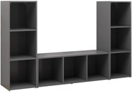 SHUMEE 3 ks šedá, 107 × 35 × 37 cm - Obývací stěna