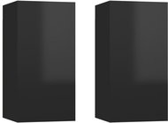 SHUMEE 2 ks černá s vysokým leskem, 30,5 × 30 × 60 cm  - Skříňka