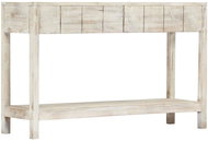 SHUMEE 120 × 35 × 75 cm masivní mangovníkové dřevo, bílý - Console Table