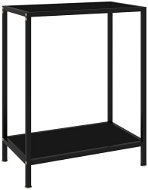 SHUMEE čierny 60 × 35 × 75 cm tvrdené sklo - Konzolový stolík