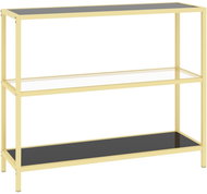 SHUMEE černý a průhledný 100 × 36 × 90 cm tvrzené sklo - Console Table